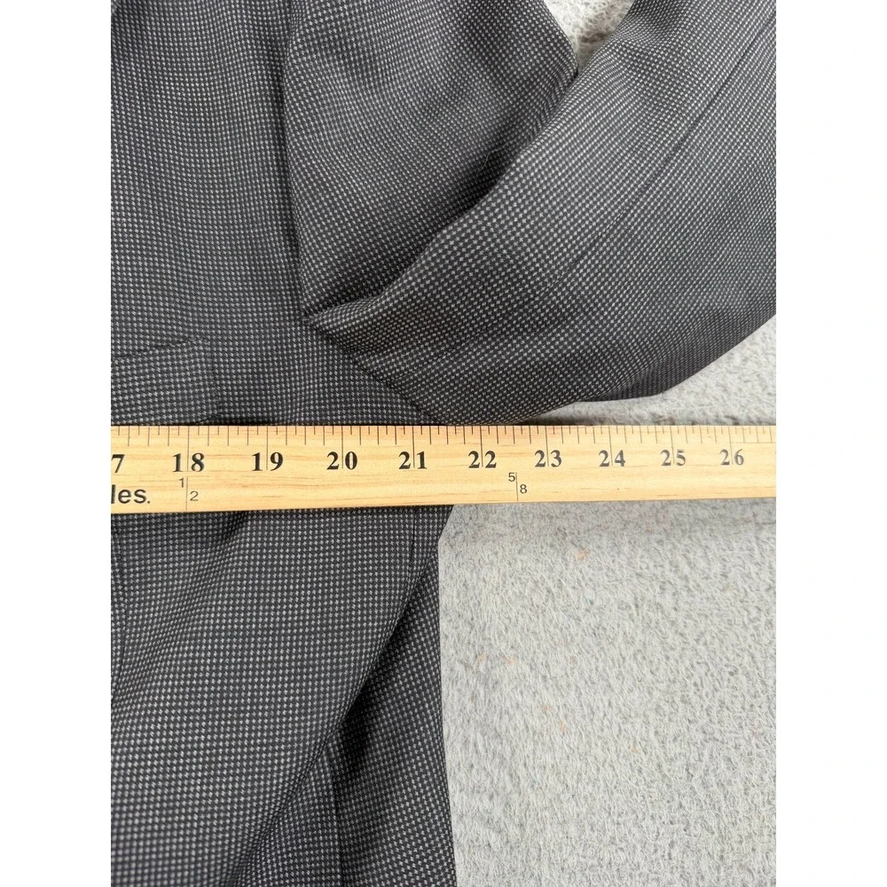 Feraud Louis Feraud Blazer Men's 42R Gray Wool Double Breasted Coat Tweed Peak